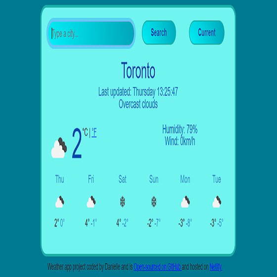 Weather App Preview